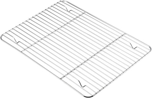 TeamFar Baking Sheet with Rack Set, Stainless Steel Baking Pan Tray with Cooling Rack, Non Toxic & Dishwasher Safe