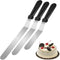 SIMEEGO Cake Offset Spatula Set, Icing Spatula with 6, 8, 10 Inch Stainless Steel Blades, Angled Frosting Tools