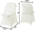 Ascoza 6 Pack Ivory Spandex Folding Chair Covers in Stretch Washable Fabric for Wedding, Party,Holidays,Celebration