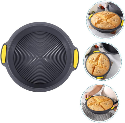Dark Gray 12-Inch Nonstick Silicone Round Cake Pan