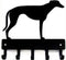 Greyhound Key Holder for Wall - Small 6 inch Wide with 5 Hooks - Made in the USA
