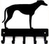 Greyhound Dog Leash Hanger & Key Holder for Wall, Large 9 Inch Wide with 5 Hooks, Made in USA