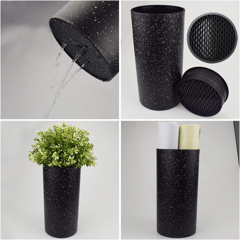 Universal Knife Block without Knives, Multi-Functional Resin Round Knife Holder with Unique Design for Easy Cleaning