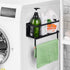 Magnetic Spice Rack for Refrigerator, Magnetic Paper Towel Holder, 2 Hooks, Kitchen Storage Organizer for Spices and