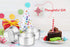 TeamFar 4 Inch Cake Pan, 4 Pcs Mini Cake Pan Round Tier Baking Tins Set, Stainless Steel, Healthy & Sturdy