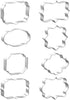 Fancy Plaque Cookie Cutters Set of 8 pcs, Stainless Steel Wedding Frames Shaped Fondant Cutter Molds for Baking