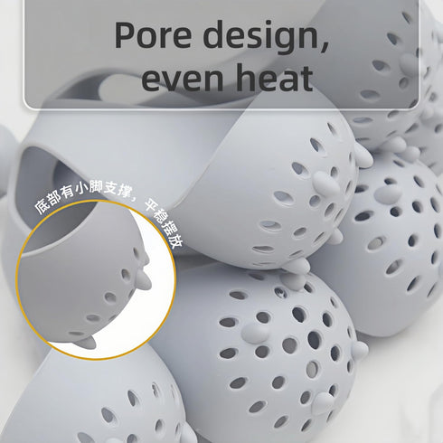 ZXiaJUMCR 6 Silicone Egg Boiler Rack, Freestanding Egg Boiler,egg boiler holder,Silicone Boiled Egg Cooker,Storage