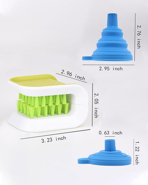 Blade Knife Cleaner 2PCS - Kitchen Washing Brush and Double-Sided Knife Scrubber for Cutlery Cleaning