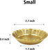 Shubhkart Solid Brass Nakshi Plate Set for Puja, Decoration & Diwali Gifting, Small 7 cm, Pack of 3
