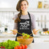 Funny Aprons for Women - Kitchen Chef Cooking Baking BBQ Grill Aprons with 2 Pockets