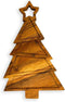 Christmas Tree Shaped Wood Cutting Board for Kitchen Decoration, 11"L x 9.75"W, Wooden Charcuterie Board