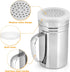 Accmor 2pcs Stainless Steel Dredge, Salt Pepper Dredge Shakers with Handle, 14 Ounce Seasonings Spice Shakers with Lid