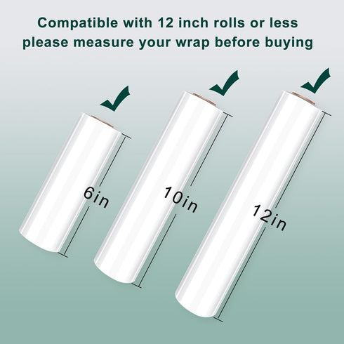 Shelf,4 1 12" Foil Plastic Wrap Organizer Dispenser - Wall Mounted Bamboo Kitchen Paper Towel Holder with Spice in Roll