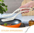 Alipis 2 in 1 Grip and Flip Spatula Tongs, Silicone Egg Flipper for Pancakes, Fish, Omelet, Steak, White