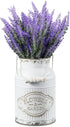 APSOONSELL White Farmhouse Metal Flower Vase, French Style Shabby Chic Decor for Kitchen, Bathroom, Weddings