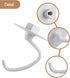 C-shaped K45DH Coated Dough Hook, Attachment for KitchenAid 4.5-5.0 Quart Bowl, Compatible with K45