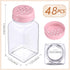 48 Pack 2.7oz Bokon Glass Salt Shaker Bulk with Stainless Lids Small Spice Shaker for Kitchen Restaurants and Catering
