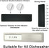 Dishwasher Magnet Clean Dirty Sign, Premium Stainless Steel Non-Scratch Magnet for Easy Use (Grey & White)
