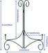 Iron Plate Stand for Display with Folding Design, 12 Inch Large Easels for Books, Art Pieces, Photos, and Platters,