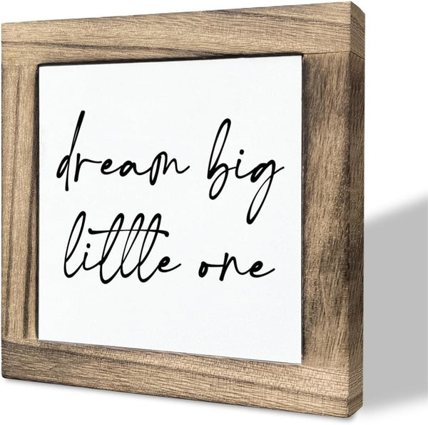 Gkwa Inspirational Wood Sign, Box Wood Plaques Desk Dcor, Girls or Boys Room