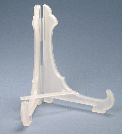 Clear Frosted Locking Bar Easels, Pack of 15, 4 Inch High