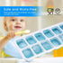 Ice Cube Trays, Silicone Easy-Release 14-Ice Trays with Spill-Resistant Lid, BPA Free, 2 Pack