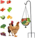 WaiLaDi Hanging Chicken Feeder,Chicken Toys for Coop, Foldable Poultry Vegetable Fruits Feeder Basket