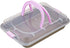 Webake 9x13 Inch Non-Stick Baking Pan with Lid and Handle, 2-Piece Set for Cake Transport & Serve