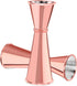 Jigger for Bartending, Briout Double Cocktail Jigger Japanese Premium 304 Food Grade Stainless Steel Jigger 2 OZ 1 OZ with Measurements Inside, Rose Gold