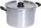 IMUSA USA Silver Aluminum Stock Pot with Lid, 8 Quart, 12 Quart