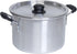 IMUSA USA Silver Aluminum Stock Pot with Lid, 8 Quart, 12 Quart