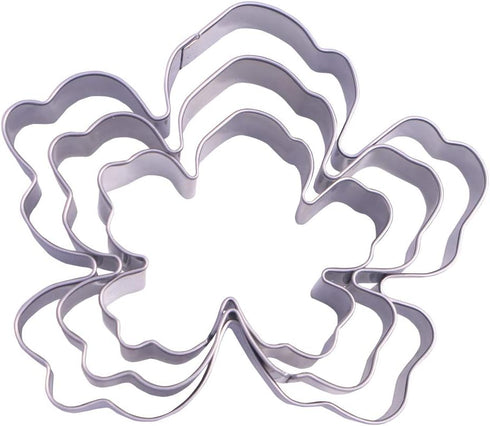 Tropical Flower Cookie Cutter Set - 3 Piece Stainless Steel