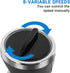Multi Purpose Immersion Hand Blender Stick - 500W Turbo 8-Speed Mixer, Black for Smoothies, Puree, Sauce