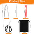 Veluft 20 Pcs Crab Crackers and Tools, Crab Crackers, Lobster Sheller, Fork, Scissors & Storage Bag, Crab & Lobster