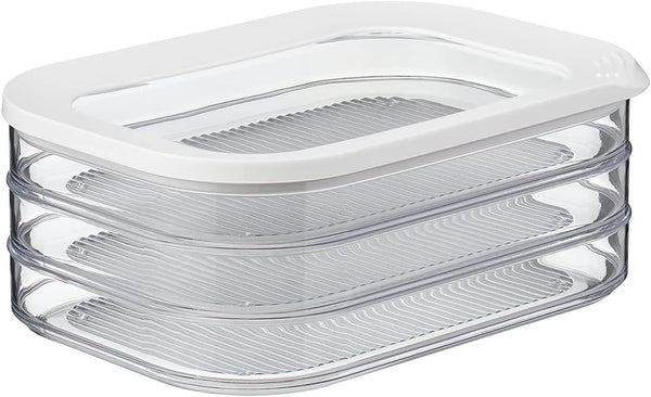 Mepal MODULA Food Storage Boxes with Lid for Salami, Cold Cuts, Turkey, Bologna, BPA Free, 3 X 550ml | 18.6oz, 1 Set