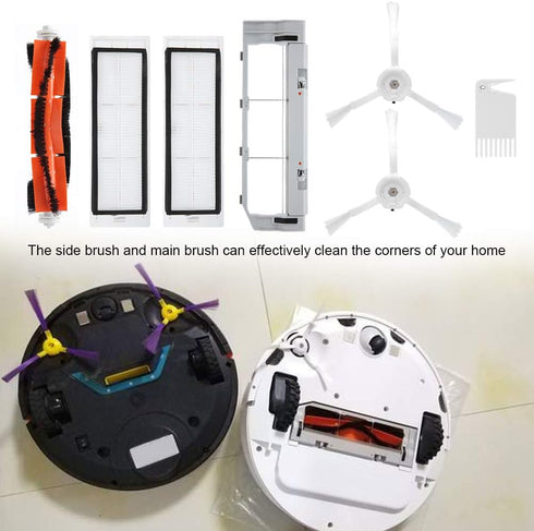 7Pcs/Set Robot Vacuum Cleaner Replacement Kit, Main Brush Filter Kit Replacement Fit for Xiaomi Robot Cleaner by HEEPDD