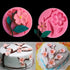 Rolin Roly Fondant Flower Mold, 3D Silicone Mould for Peach Leaves, Mini Cake Decoration Accessories