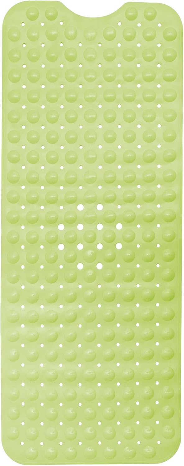 ENKOSI Large Non Slip Bath Mat - Extra Long 40 x 16 Inch Bathroom Mats for Tub, Anti Slip Green Bathmats