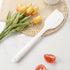 White Silicone Spatula for Cooking, Heat Resistant 10.8In Small Kitchen Spatula for Baking