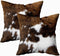 TOMWISH Pack of 2 Throw Pillow Covers - Christmas Cowhide Printing Western 18x18 Decorative Cushion Covers
