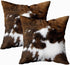 TOMWISH Pack of 2 Throw Pillow Covers - Christmas Cowhide Printing Western 18x18 Decorative Cushion Covers