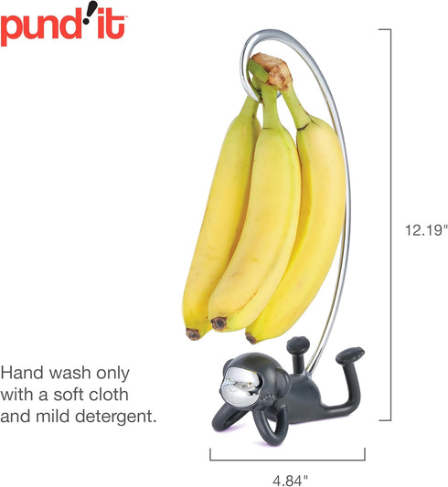 Countertop Pund'it Monkey Banana Holder, Banana Stand Hanger, Prevents Bruises and Keeps Bananas Ripe