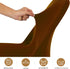 6 ManMengJi Brown Folding Chair Covers, Spandex Folding Chair Covers PCS, Banquet Chair Slipcovers for Party, Wedding