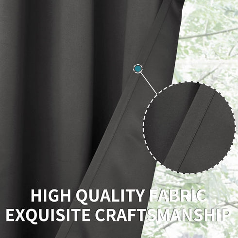 BGment Room Darkening Curtains for Living Room 84 Inches Long, Extra Wide Glass Sliding Door Curtain