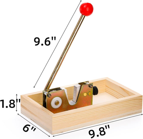 4 Pumtus Manual Nutcracker, Heavy Duty Nut Tongs with Forks & Wooden Base, Adjustable Macadamia Nut Opener Tool, Walnut