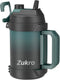 Zukro 1 Gallon Water Jug, 128 oz Large Stainless Steel Sport Water Bottle, Triple Wall Insulated, Leak Proof, Cyan