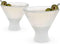 Host Stemless Martini Glasses, Double Walled Insulated Drinking Glass, Set of 2 Cocktail Glasses
