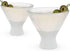 Host Stemless Martini Glasses, Double Walled Insulated Drinking Glass, Set of 2 Cocktail Glasses