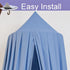 Fog Blue Kids Bed Canopy - Crib & Nursery Light-Blocking Hanging Canopy