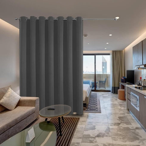 Joydeco Blackout Curtains for Sliding Glass Doors, Extra Wide 100 x 96 inches, Room Divider Curtains for Patio Living